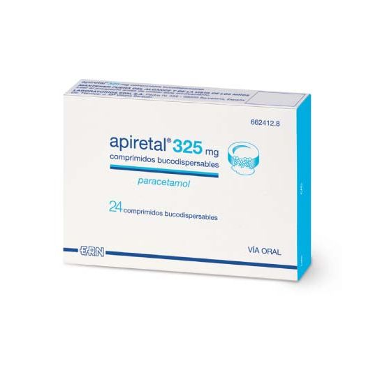 APIRETAL 325 mg COMPRIMIDOS BUCODISPERSABLES, 24 comprimidos