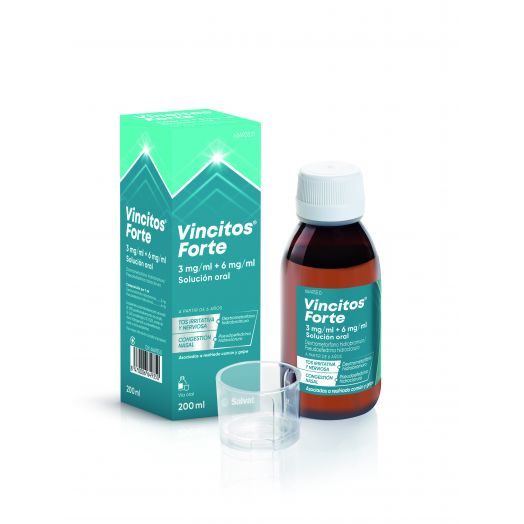 VINCITOS FORTE 3 MG/ML+6 MG/ML SOLUCIÓN ORAL , 1 frasco de 200 ml