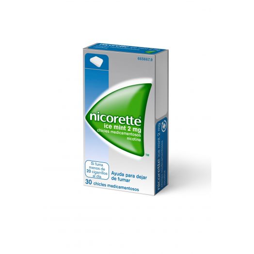 NICORETTE ICE MINT 2 mg CHICLES MEDICAMENTOSOS, 30 chicles
