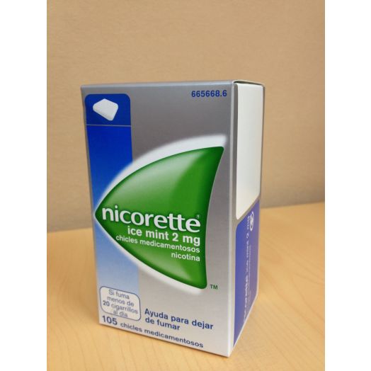 NICORETTE ICE MINT 2 mg CHICLES MEDICAMENTOSOS, 105 chicles