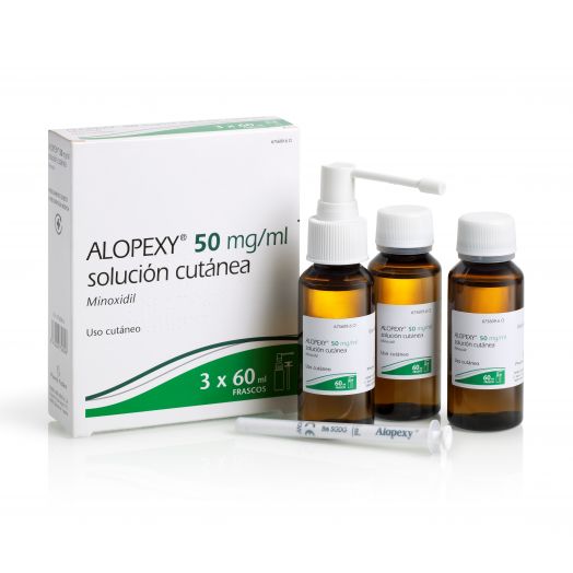 Alopexy 50 Mg/Ml Solucion Cutanea , 3 Frascos De 60 Ml (Pet)