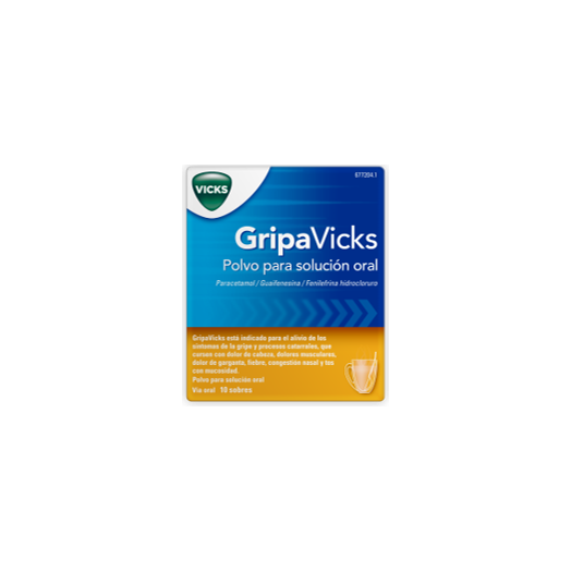 GRIPAVICKS  POLVO PARA SOLUCION ORAL , 10 sobres