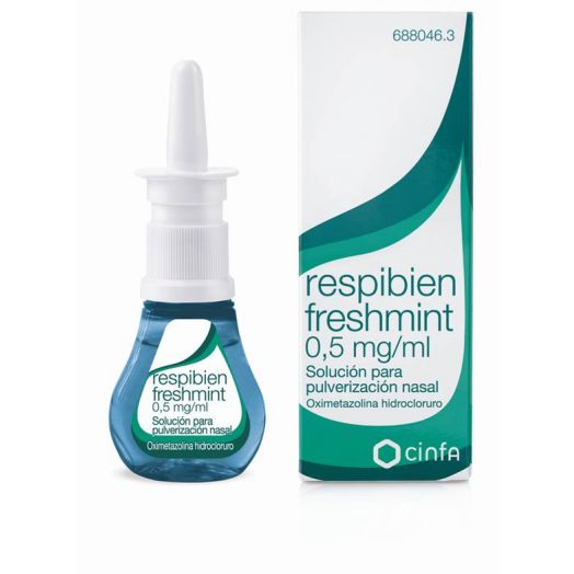RESPIBIEN FRESHMINT 0,5 mg/ ml SOLUCION PARA PULVERIZACION NASAL, 1 envase pulverizador de 15 ml