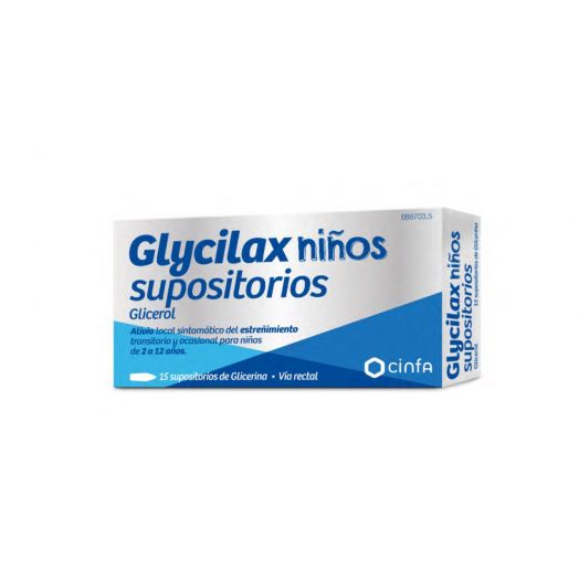 GLYCILAX NIÑOS SUPOSITORIOS , 15 supositorios