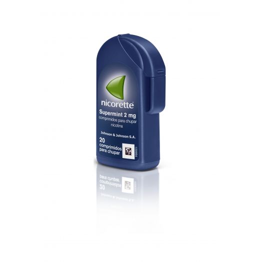 NICORETTE SUPERMINT 2 mg COMPRIMIDOS PARA CHUPAR EFG, 20 comprimidos
