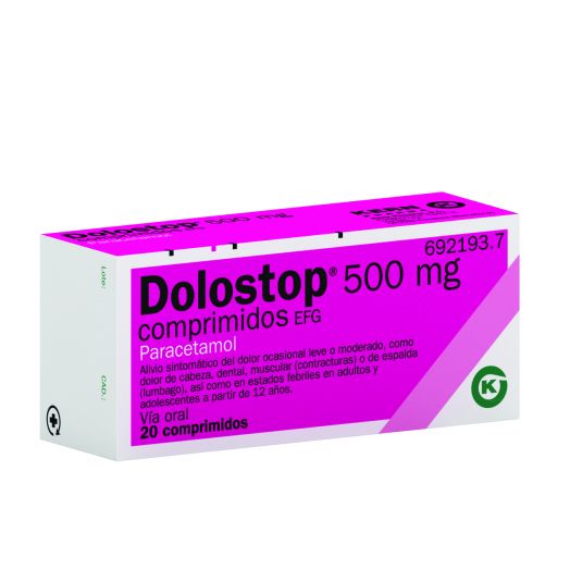 DOLOSTOP 500 MG COMPRIMIDOS , 20 comprimidos