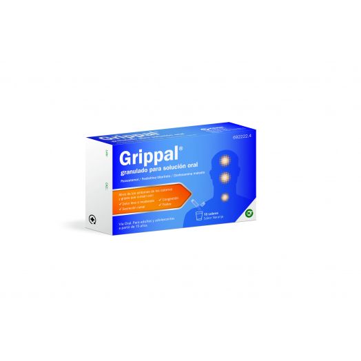 GRIPPAL CON FENILEFRINA GRANULADO PARA SOLUCION ORAL , 10 sobres