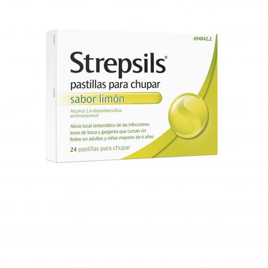 STREPSILS pastillas para chupar sabor limon, 24 pastillas
