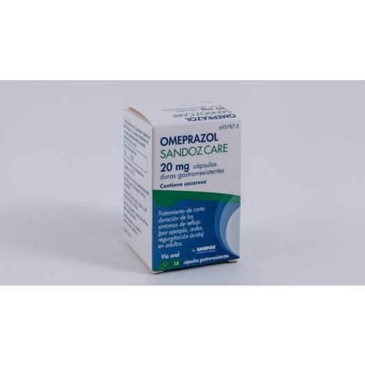 OMEPRAZOL SANDOZ CARE 20 MG CAPSULAS DURAS GASTRORRESISTENTES 14 cápsulas (FRASCO)
