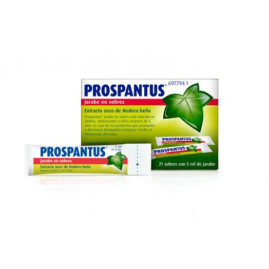 PROSPANTUS JARABE EN SOBRES , 21 sobres de 5 ml