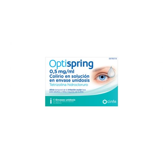 OPTISPRING 0,5 MG/ML COLIRIO EN SOLUCION EN ENVASES UNIDOSIS , 10 envases unidosis de 0,5 ml