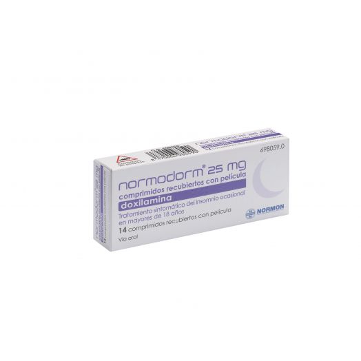 NORMODORM 25 MG COMPRIMIDOS RECUBIERTOS CON PELICULA , 14 comprimidos