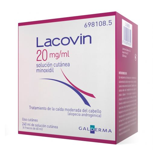 LACOVIN 20 mg/ml SOLUCIÓN CUTÁNEA , 4 x 60 ml