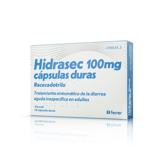 HIDRASEC 100 MG CAPSULAS DURAS , 10 cápsulas