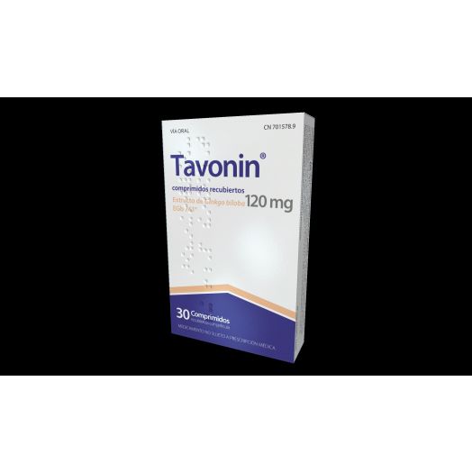 TAVONIN 120 MG COMPRIMIDOS RECUBIERTOS CON PELICULA , 30 comprimidos
