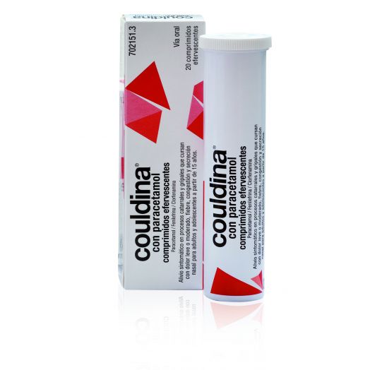 COULDINA CON PARACETAMOL COMPRIMIDOS EFERVESCENTES , 20 comprimidos