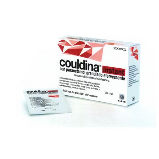 COULDINA INSTANT CON PARACETAMOL GRANULADO EFERVESCENTE , 10 sobres
