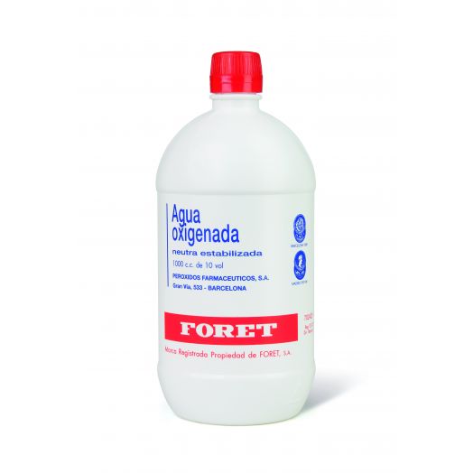 AGUA OXIGENADA FORET 3 %  solución cutánea y concentrado para solución bucal  , 1 frasco de 1.000 ml
