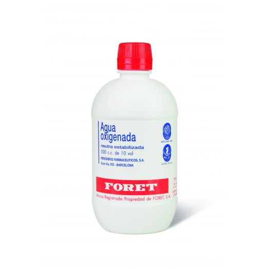 AGUA OXIGENADA FORET 3 %  solución cutánea y concentrado para solución bucal  , 1 frasco de 500 ml