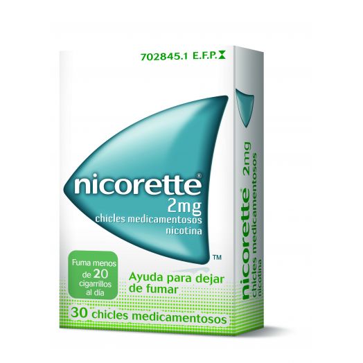 NICORETTE 2 mg CHICLES MEDICAMENTOSOS, 30 chicles