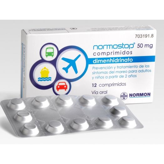 NORMOSTOP 50 MG COMPRIMIDOS , 12 comprimidos (Blister Al-Al (poliamida/Al/PVC-Al)