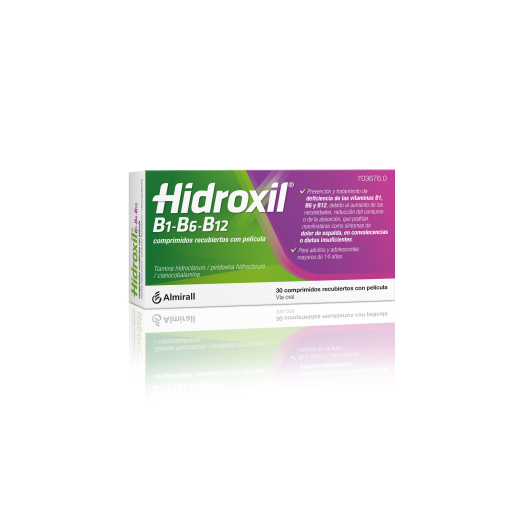 HIDROXIL B1-B6-B12 COMPRIMIDOS RECUBIERTOS CON PELICULA , 30 comprimidos