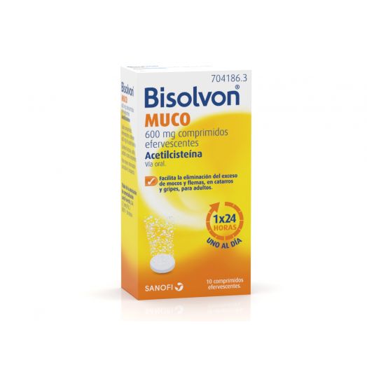 Bisolvon Muco 600 Mg Comprimidos Efervescentes , 10 Comprimidos (Blister)