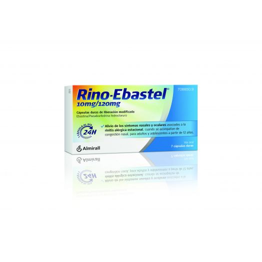 RINO-EBASTEL 10 mg/120 mg CAPSULAS DURAS DE LIBERACION MODIFICADA , 7 cápsulas