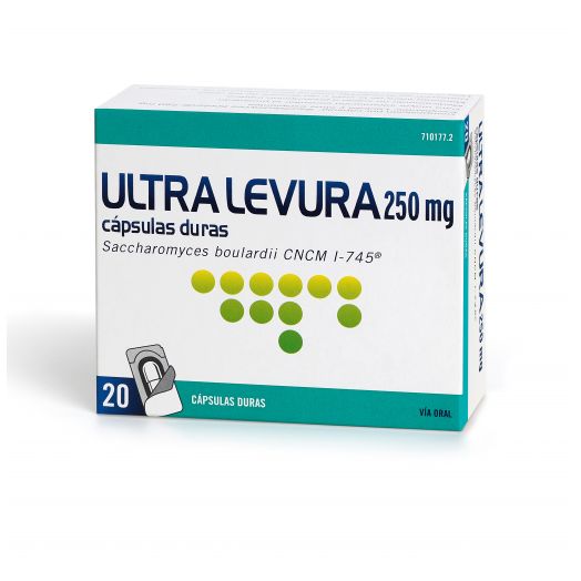 ULTRA-LEVURA 250 MG CAPSULAS DURAS , 20 cápsulas