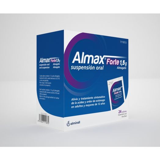 ALMAX FORTE 1,5 g SUSPENSION ORAL,24 sobres
