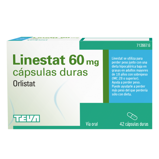 LINESTAT 60 MG CAPSULAS DURAS, 42 cápsulas ( Blister )