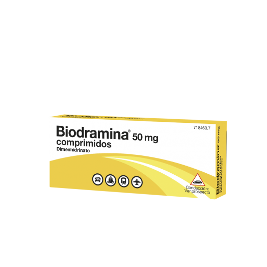 BIODRAMINA 50 mg COMPRIMIDOS , 4 comprimidos