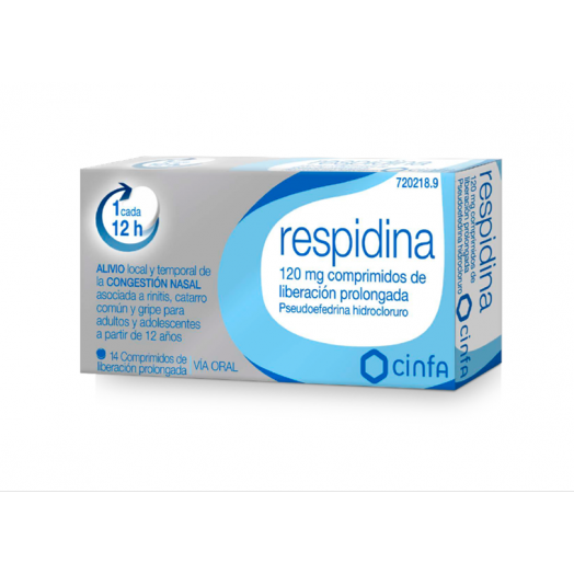 RESPIDINA 120 MG COMPRIMIDOS DE LIBERACION PROLONGADA, 14 comprimidos