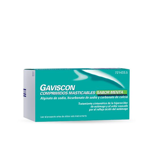 GAVISCON COMPRIMIDOS MASTICABLES SABOR MENTA,24 comprimidos