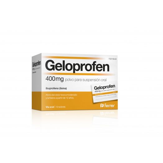 GELOPROFEN RAPID 400 MG POLVO PARA SUSPENSION ORAL 12 sobres