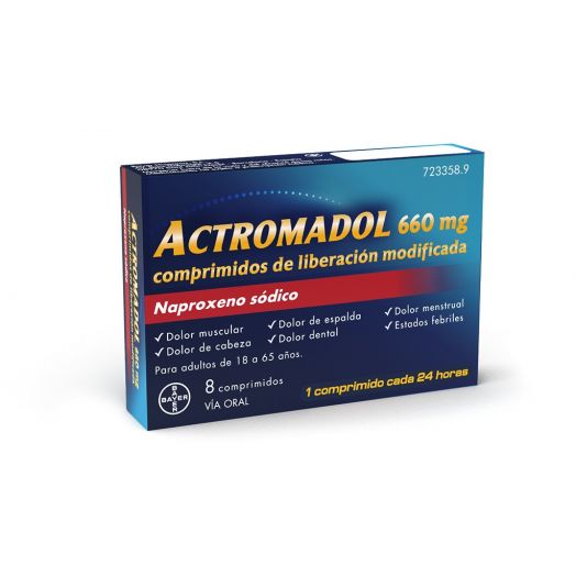 ACTROMADOL 660 MG COMPRIMIDOS DE LIBERACIÓN MODIFICADA 8 comprimidos