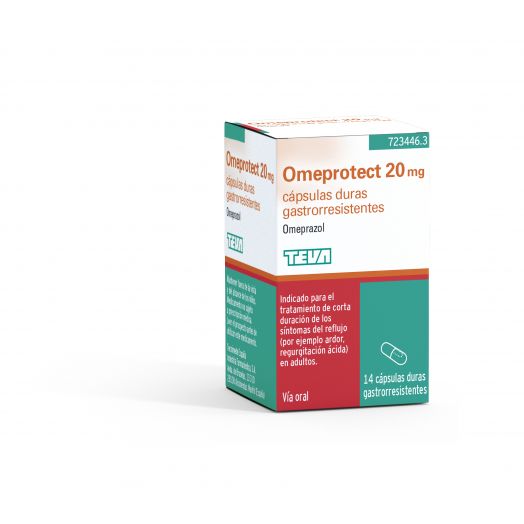 OMEPROTECT 20 mg CAPSULAS DURAS GASTRORRESISTENTES, 14 cápsulas (frasco)