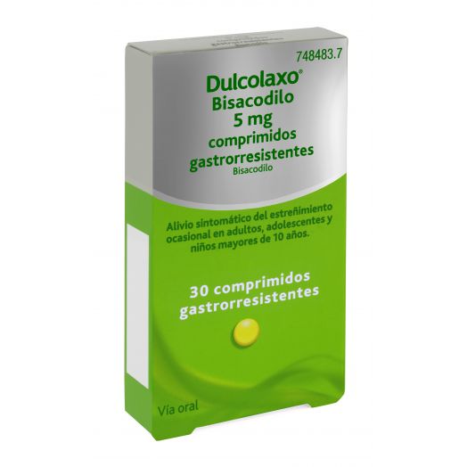 DULCOLAXO BISACODILO 5 mg COMPRIMIDOS GASTRORRESISTENTES, 30 comprimidos