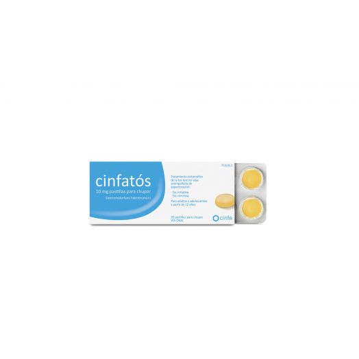 CINFATOS 10 mg PASTILLAS PARA CHUPAR , 20 comprimidos