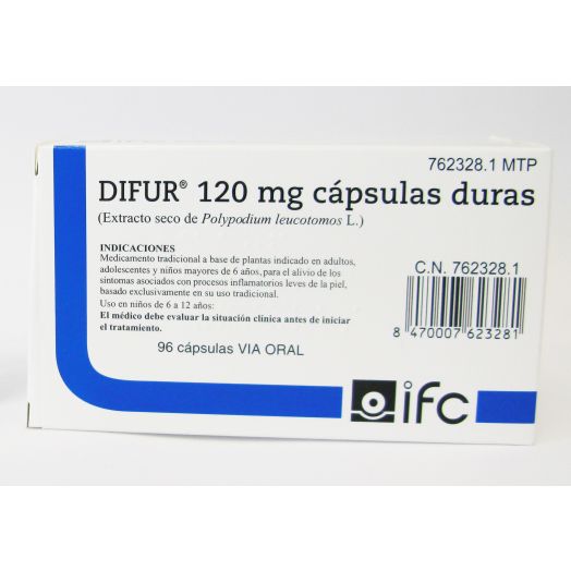 DIFUR 120 mg CAPSULAS DURAS , 96 cápsulas