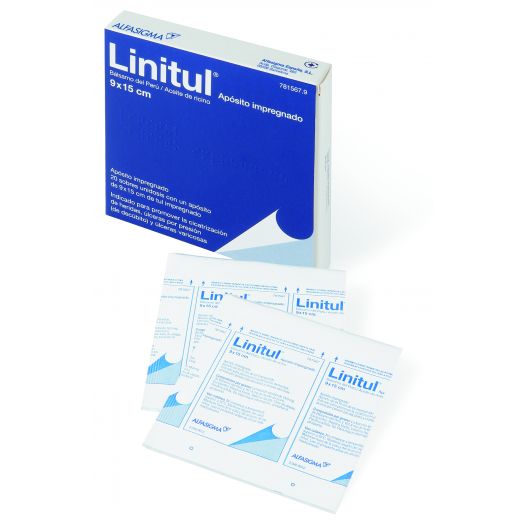 LINITUL APOSITO IMPREGNADO, 20 apósitos de 9 x 15 cm