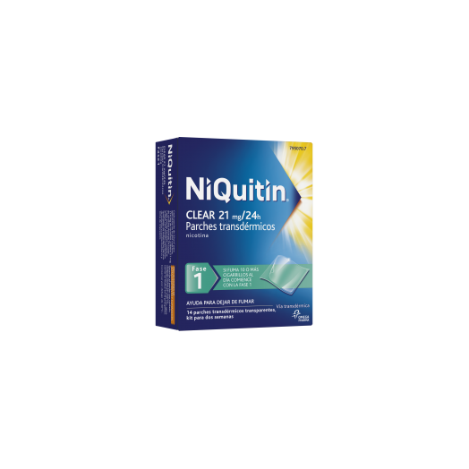 NIQUITIN CLEAR 21 MG/24 HORAS PARCHE TRANSDERMICO 14 parches transdérmicos