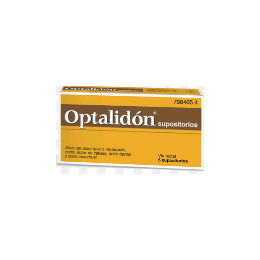 OPTALIDON 500 MG/75MG SUPOSITORIOS  , 6 supositorios