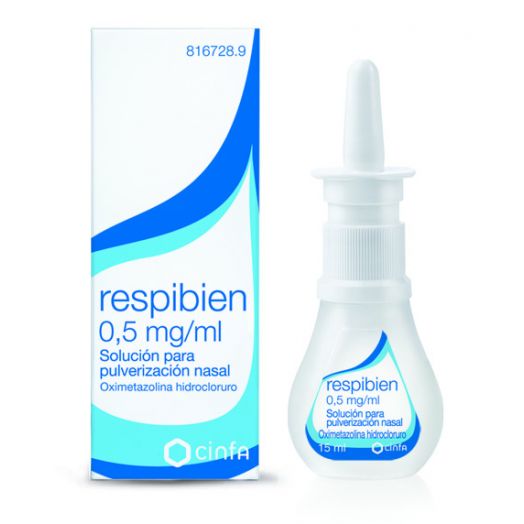 RESPIBIEN 0,5 mg/ml solución para pulverización nasal , 1 envase pulverizador de 15 ml
