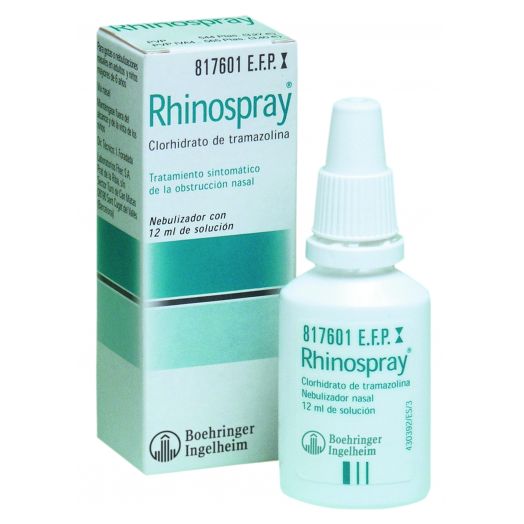 RHINOSPRAY 1,18 mg/ ml SOLUCION PARA PULVERIZACION NASAL , 1 envase pulverizador de 12 ml