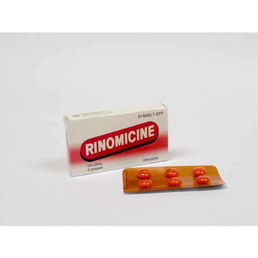 RINOMICINE COMPRIMIDOS RECUBIERTOS , 6 grageas