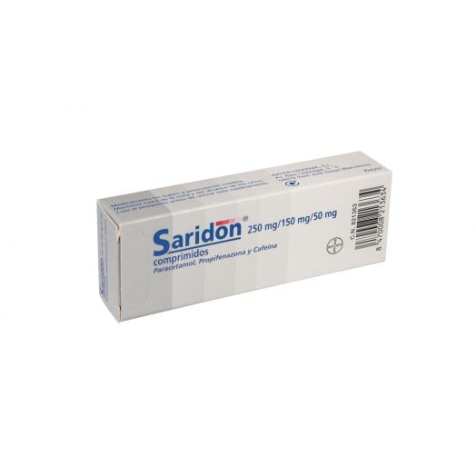 SARIDON 250 mg/150 mg/50 mg COMPRIMIDOS , 20 comprimidos