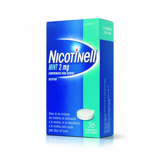 NICOTINELL MINT 2 mg COMPRIMIDOS PARA CHUPAR, 36 comprimidos