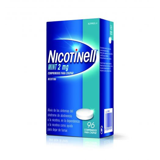 NICOTINELL MINT 2 mg COMPRIMIDOS PARA CHUPAR, 96 comprimidos