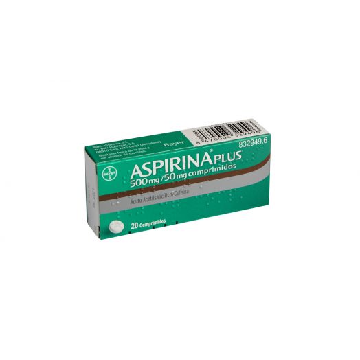 ASPIRINA PLUS 500 mg/ 50 mg COMPRIMIDOS , 20 comprimidos